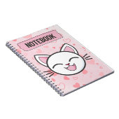 "Just a Girl Who Loves Cats – Cute Cat Notebook" ノートブック (右側)