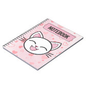 "Just a Girl Who Loves Cats – Cute Cat Notebook" ノートブック (左側)