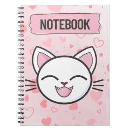 "Just a Girl Who Loves Cats – Cute Cat Notebook" ノートブック