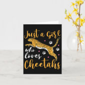 Just A Girl Who Loves Cheetahs  カード (黄色い花)