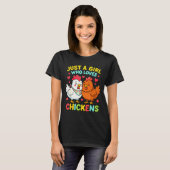 Just A Girl Who Loves Chickens Cute Chicken Lover Tシャツ (正面フル)