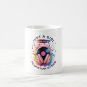 Just a Girl Who Loves Christian Music Mug コーヒーマグカップ (中央)