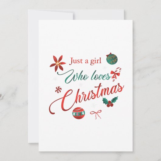 Just a Girl Who Loves Christmas 招待状 (正面)