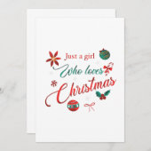 Just a Girl Who Loves Christmas 招待状 (正面/裏面)