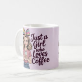 Just A Girl Who Loves Coffee Classic Mug コーヒーマグカップ (正面左)