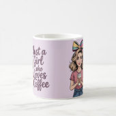 Just A Girl Who Loves Coffee Classic Mug コーヒーマグカップ (中央)
