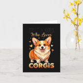Just A Girl Who Loves Corgis  カード (黄色い花)