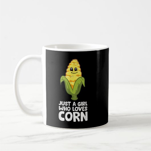 Just a Girl Who Loves Corn コーヒーマグカップ (左)