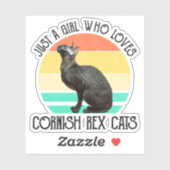 Just A Girl Who Loves Cornish Rex Cats シール (シート)