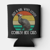 Just A Girl Who Loves Cornish Rex Cats 缶クーラー (裏面)