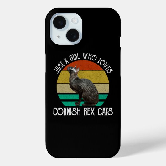 Just A Girl Who Loves Cornish Rex Cats Case-Mate iPhoneケース (裏面)