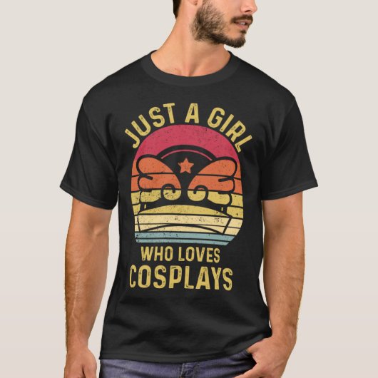 Just A Girl Who Loves Cosplays Cosplayer Retro Tシャツ (正面)