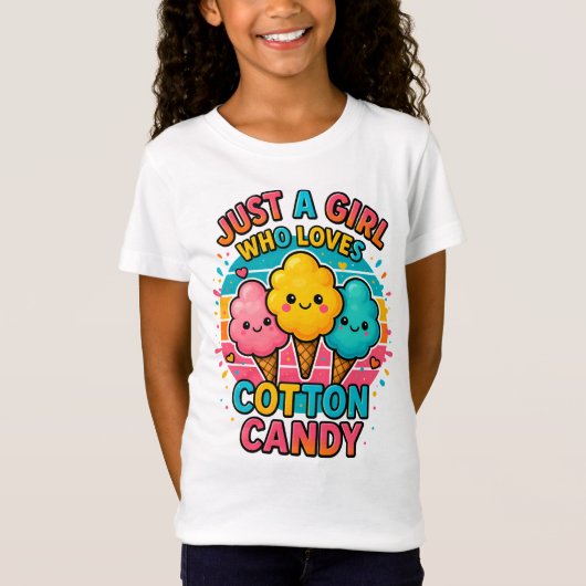 Just a Girl Who Loves Cotton Candy Tシャツ (正面)