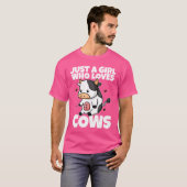 Just A Girl Who Loves Cows Funny Cow Costume Milk  Tシャツ (正面フル)