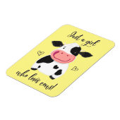 Just A Girl Who Loves Cows! Hearts And Holstein マグネット (左側)