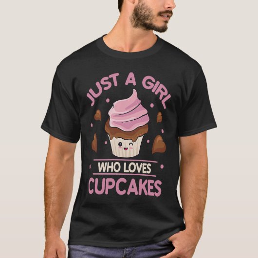 Just A Girl Who Loves Cupcakes Hobby Baking Baker Tシャツ (正面)