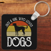 Just A Girl Who Loves Dogs キーホルダー (裏面)