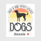 Just A Girl Who Loves Dogs シール (シート)