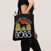 Just A Girl Who Loves Dogs トートバッグ (クローズアップ)