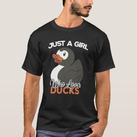 Just a Girl Who Loves Ducks Ducks Tシャツ (正面)