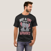 Just a Girl who loves Elephants Kids Girls Elephan Tシャツ (正面フル)