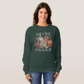 Just a girl who loves fall sweatshirt  スウェットシャツ (正面フル)