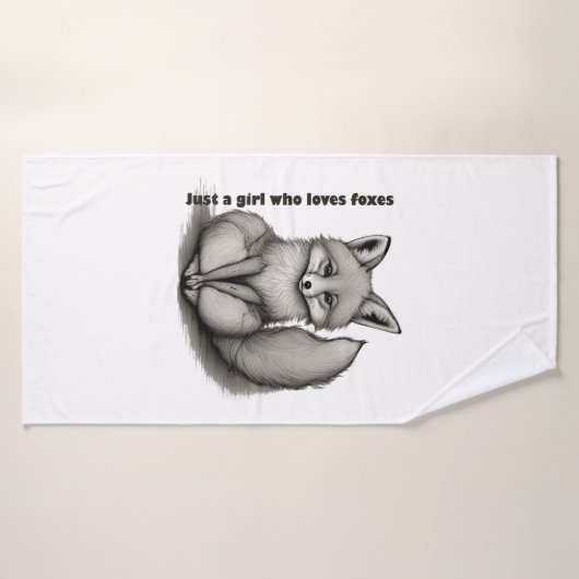 Just a girl who loves foxes バスタオルセット (バスタオル)