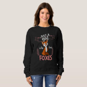 Just A Girl Who Loves Foxes Wildlife Animal Fox Wo スウェットシャツ (正面フル)