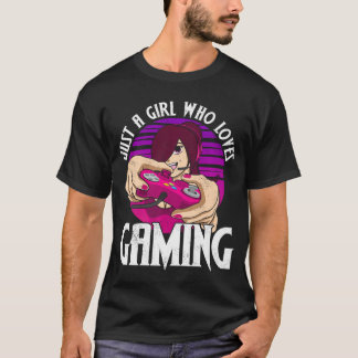 Just a Girl Who Loves Gaming Gambling Women Premiu Tシャツ