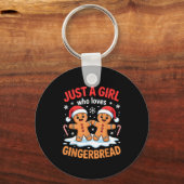 Just A Girl Who Loves Gingerbread Cute Christmas O キーホルダー (正面)