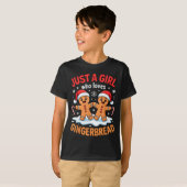 Just A Girl Who Loves Gingerbread Cute Christmas O Tシャツ (正面フル)