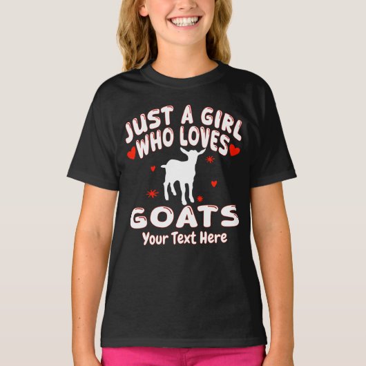 Just A Girl Who Loves Goats Personalized Tシャツ (正面)