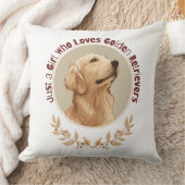 Just a Girl Who Loves Golden Retrievers  クッション (ブランケット)