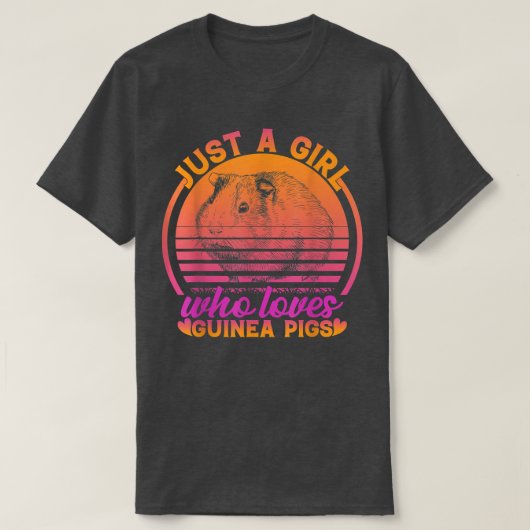 Just a Girl Who Loves Guinea Pigs cute animals Gui Tシャツ (デザイン正面)