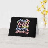 Just a Girl who loves Hockey カード (黄色い花)