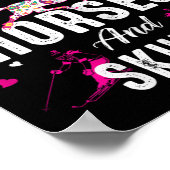 Just A Girl Who Loves Horses And Skiing Horse Love ポスター (角)