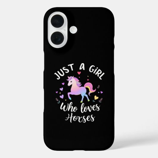 Just A Girl Who Loves Horses Case-Mate iPhoneケース (裏面)