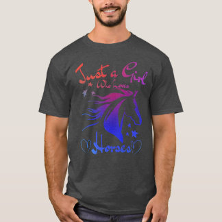 Just A Girl Who Loves Horses Horse Lover Horseback Tシャツ