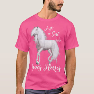 Just A Girl Who Loves Horses Horse Riding Tシャツ