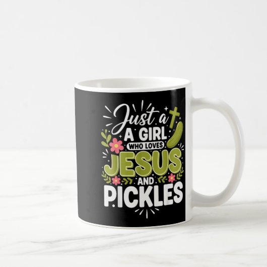 Just A Girl Who Loves Jesus And Ckles  コーヒーマグカップ (右)