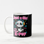 Just A Girl Who Loves K-p Cute Panda  コーヒーマグカップ (左)