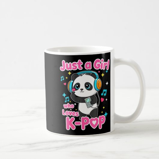 Just A Girl Who Loves K-p Cute Panda  コーヒーマグカップ (右)