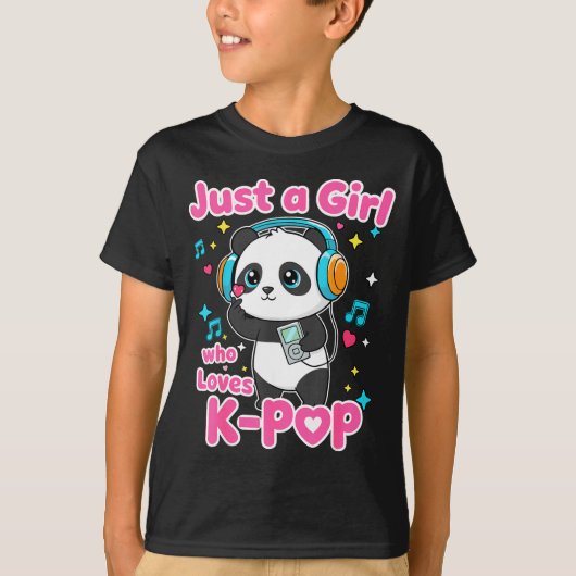 Just A Girl Who Loves K-p Cute Panda  Tシャツ (正面)