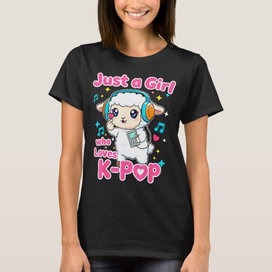Just A Girl Who Loves K-p Cute Sheep  Tシャツ (正面)