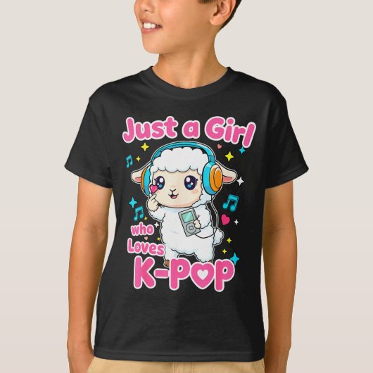 Just A Girl Who Loves K-p Cute Sheep  Tシャツ (正面)