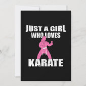 Just A Girl Who Loves Karate Gift Idea 招待状 (正面)