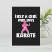 Just A Girl Who Loves Karate Gift Idea 招待状 (スタンド正面)