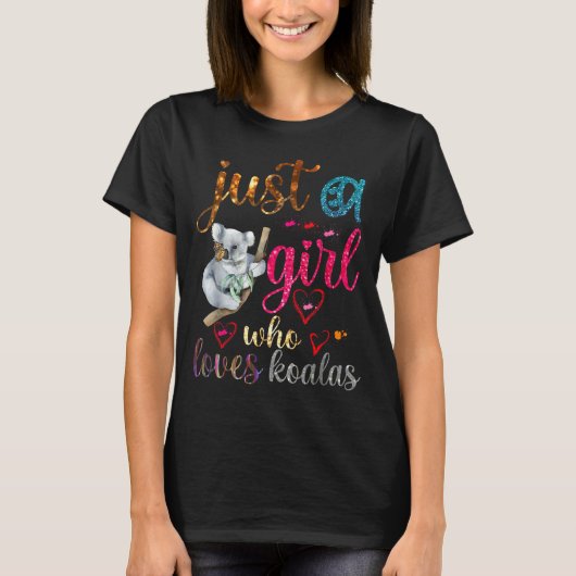 Just A Girl Who Loves Koala Bear Dad Mom Boy Koala Tシャツ (正面)