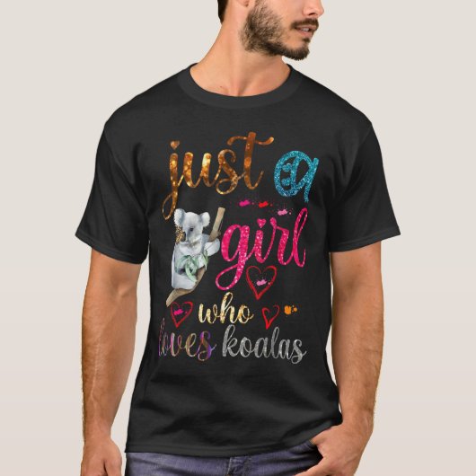 Just A Girl Who Loves Koala Bear Dad Mom Boy Koala Tシャツ (正面)