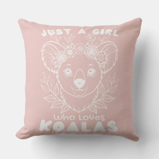 Just a Girl who Loves Koalas クッション (正面)